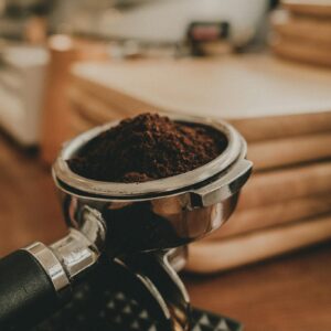 Ground coffee prepared for coffee maker